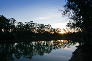 Sunset on the Murray River at Barham