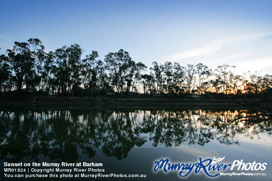 Sunset on the Murray River at Barham