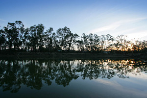 Sunset on the Murray River at Barham