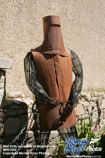 Ned Kelly sculpture at Beechworth