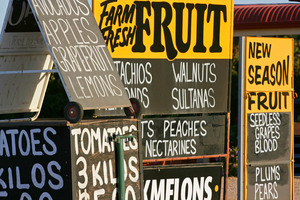 Berri fruit stall signs, South Australia