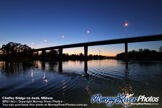 Chaffey Bridge on dusk, Mildura