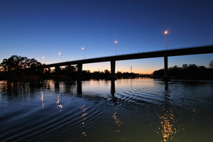 Chaffey Bridge on dusk, Mildura