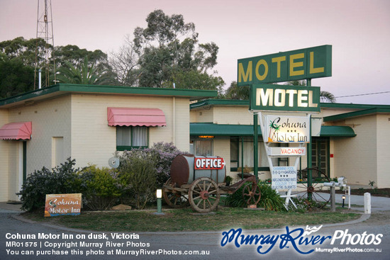 Cohuna Motor Inn on dusk, Victoria