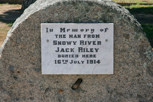 Jack Riley headstone, Corryong Cemetery, Victoria