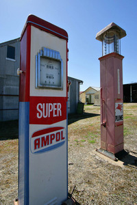 Man from Snowy River Museum petrol pumps
