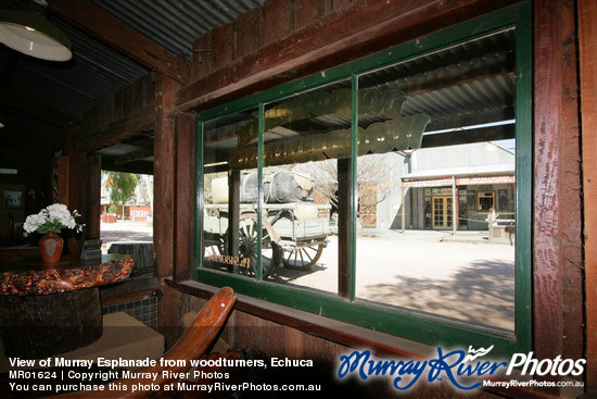 View of Murray Esplanade from woodturners, Echuca