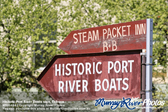 Historic Port River Boats sign, Echuca