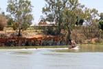 Kneeboarding in front of Mildura Homestead near Lock 11