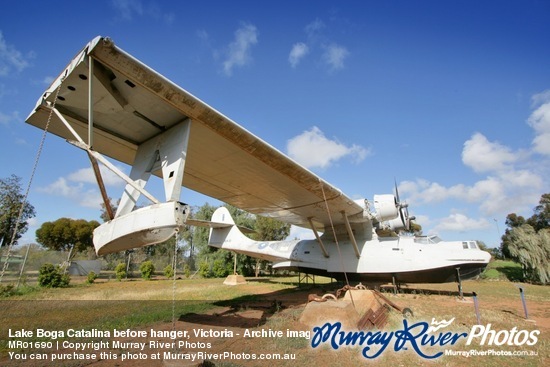 Lake Boga Catalina before hanger, Victoria - Archive image