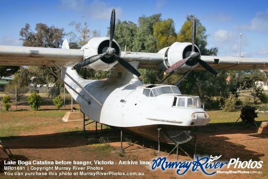 Lake Boga Catalina before hanger, Victoria - Archive image