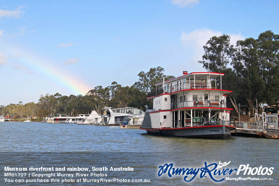 Mannum riverfront and rainbow, South Australia