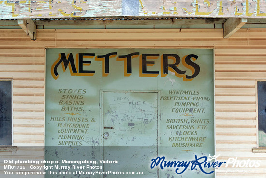 Old plumbing shop at Manangatang, Victoria