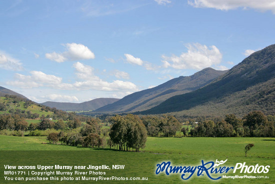 View across Upper Murray near Jingellic, NSW