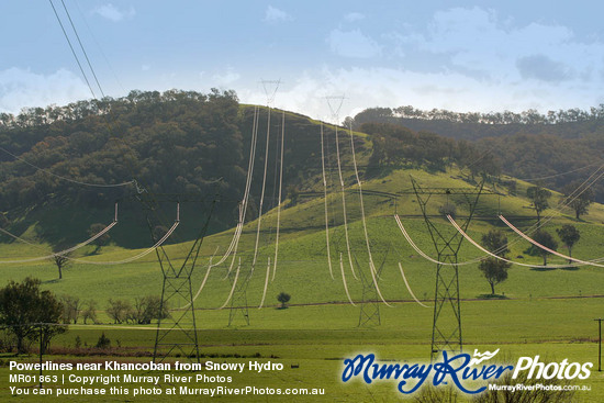 Powerlines near Khancoban from Snowy Hydro