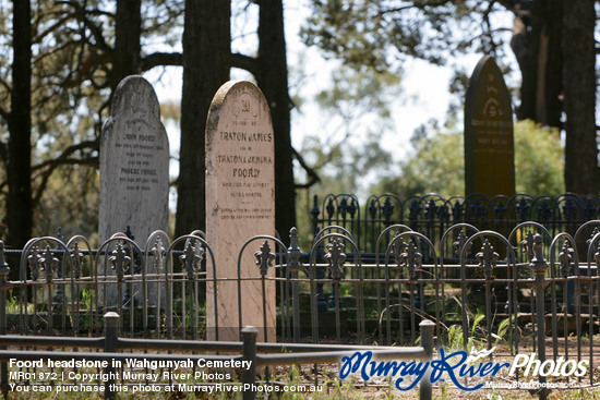 Foord headstone in Wahgunyah Cemetery