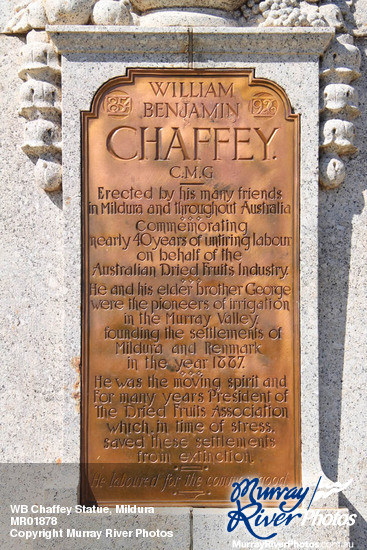 WB Chaffey Statue, Mildura