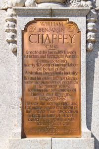 WB Chaffey Statue, Mildura