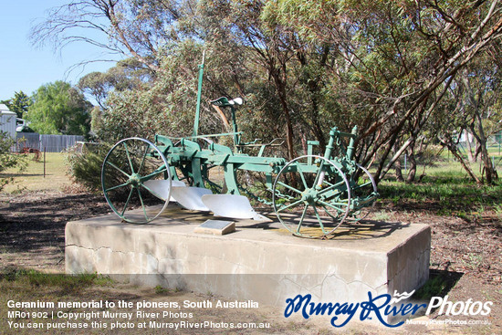 Geranium memorial to the pioneers, South Australia