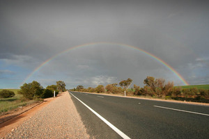 Rainbow in the Mallee near Lameroo, South Australia
