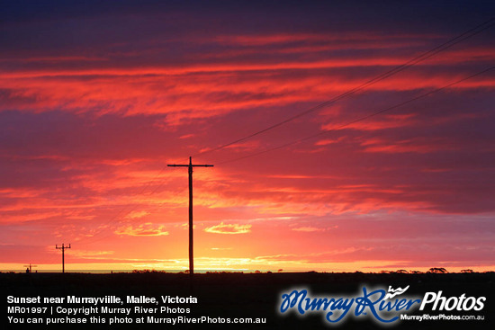 Sunset near Murrayviille, Mallee, Victoria