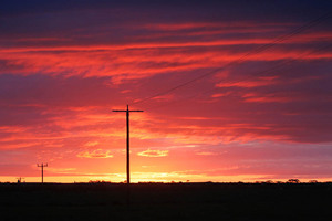 Sunset near Murrayviille, Mallee, Victoria