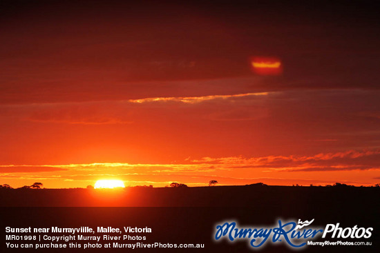 Sunset near Murrayviille, Mallee, Victoria