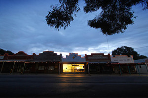 Murrayville shops on dusk, Victoria