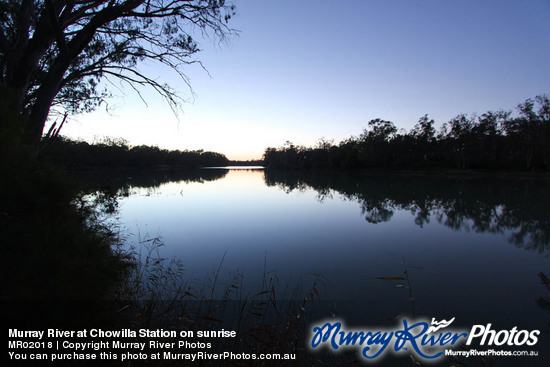 Murray River at Chowilla Station on sunrise