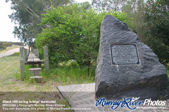 Black Hill swing bridge memorial