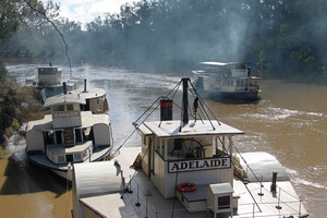 Paddle steamers at Echuca on the Murray River