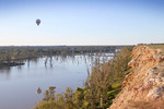 Hot air ballooning over Blanchetown