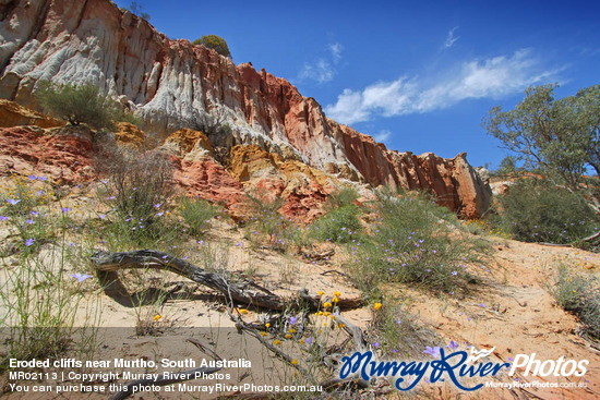 Eroded cliffs near Murtho, South Australia