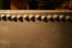 Side of Mary Ann boilder in Mannum River Dock Museum