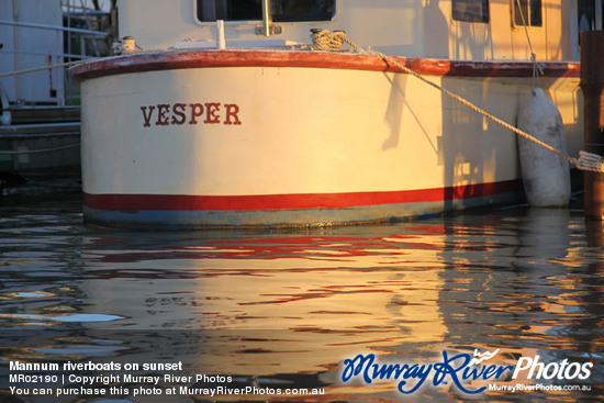 Mannum riverboats on sunset