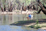 Fishing at Nyah, Murray River, Victoria