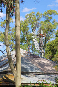 Classic Australian scene with windmill, Pioneer Museum