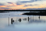 Ouyen salt pans on sunset, Victoria