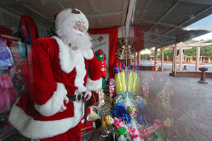 Ouyen shop Christmas display, Victoria