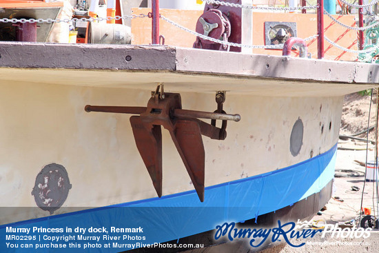 Murray Princess in dry dock, Renmark