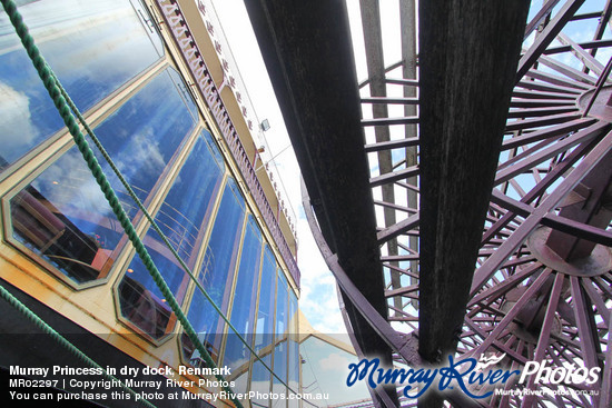 Murray Princess in dry dock, Renmark