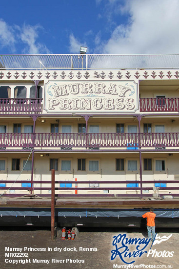 Murray Princess in dry dock, Renmark