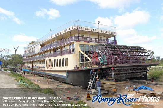 Murray Princess in dry dock, Renmark