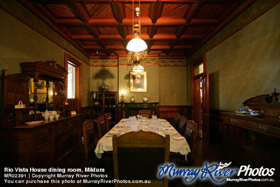 Rio Vista House dining room, Mildura