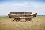 Whale boat on cart near Morgan, South Australia