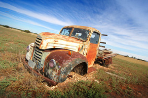 Old truck on farm at Sanderton, South Australia