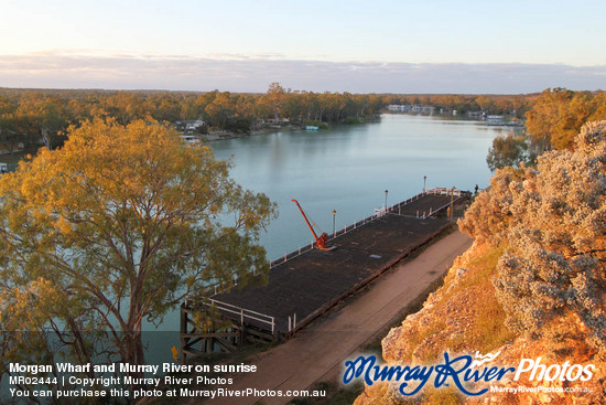 Morgan Wharf and Murray River on sunrise