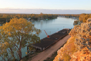 Morgan Wharf and Murray River on sunrise