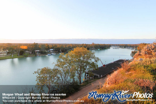 Morgan Wharf and Murray River on sunrise