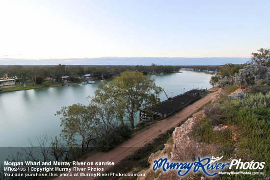 Morgan Wharf and Murray River on sunrise